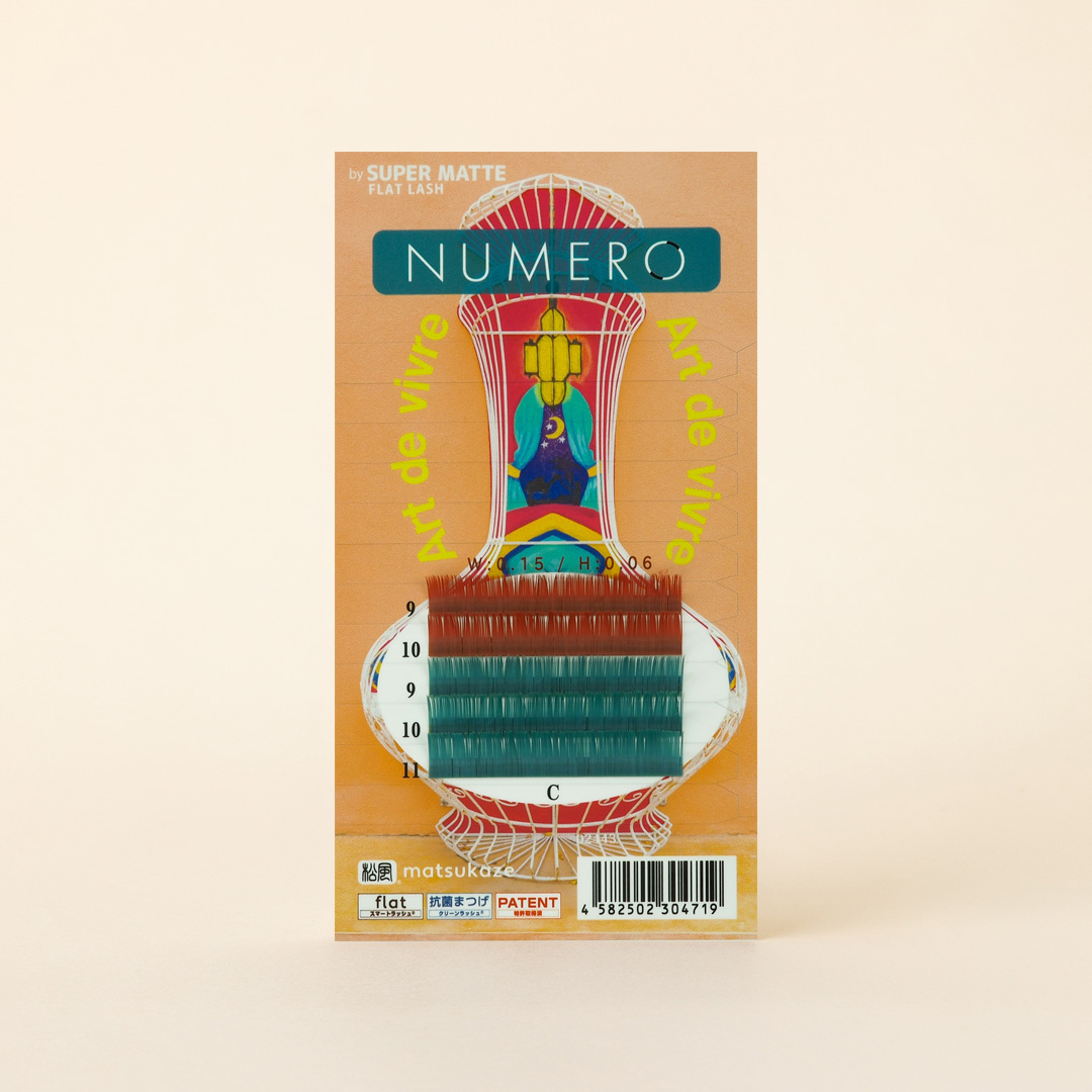 NUMEROフラットラッシュスーパーマット/マリンブルー&カシスローズ2色MIX