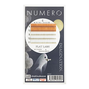 NUMEROフラットラッシュスーパーマット/アイシーホワイト&オレンジベージュ2色MIX1