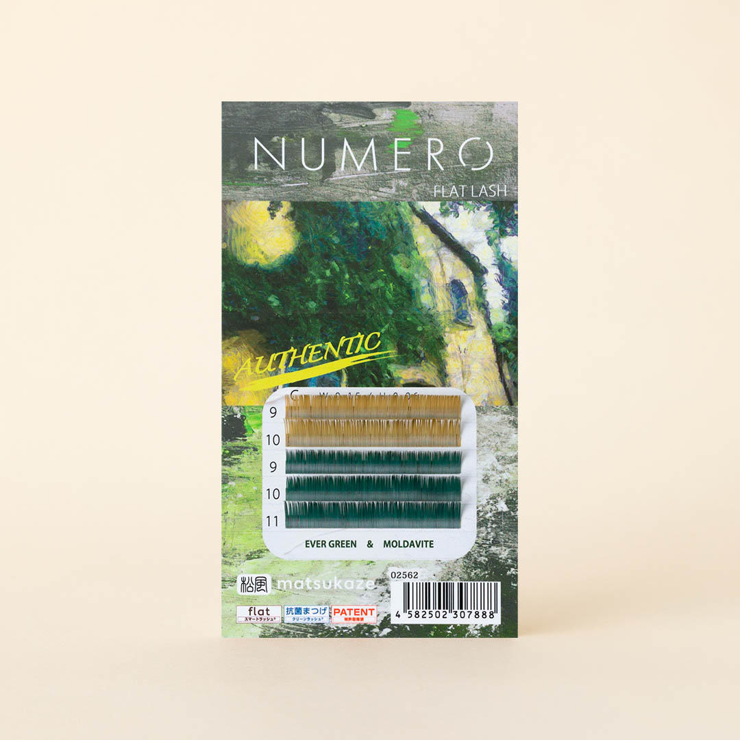 NUMEROフラットラッシュスーパーマット/エバーグリーン&モルダバイト2色MIX
