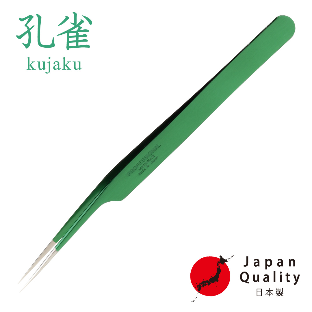 【孔雀】ツイーザー(type-a) / 日本製カラーコーティング〈全長14.9cm〉1