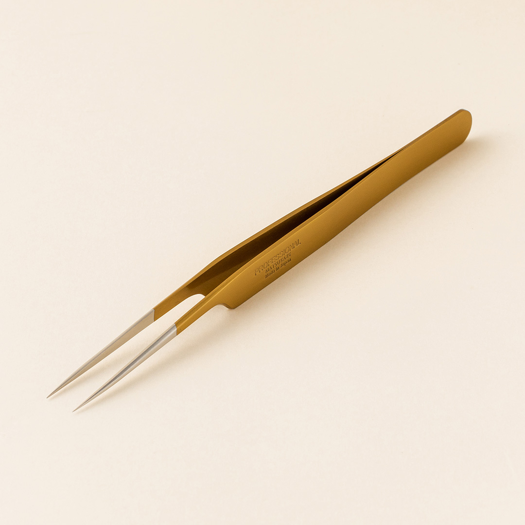 【黄金】ツイーザー(type-a) / 日本製カラーコーティング〈全長14.9cm〉