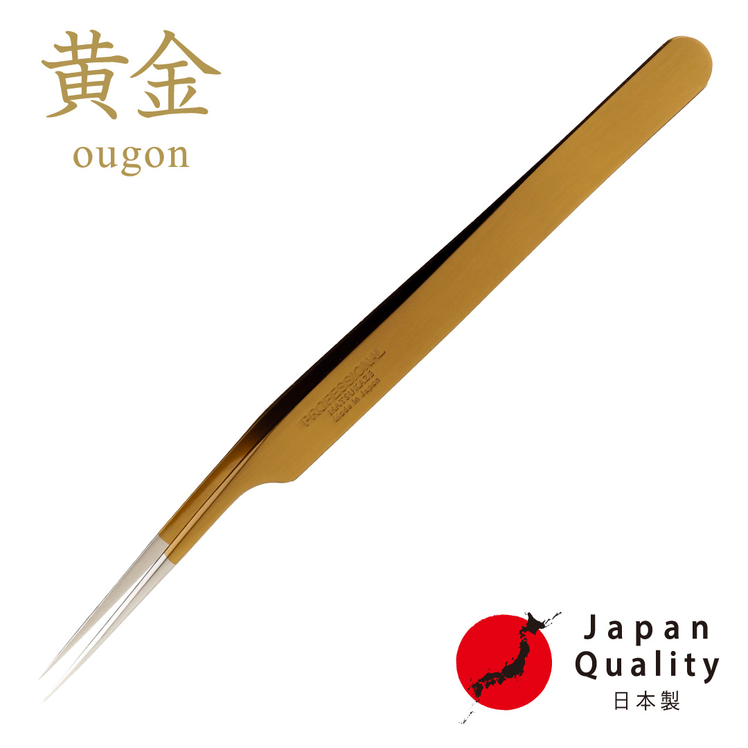 【黄金】ツイーザー(type-a) / 日本製カラーコーティング〈全長14.9cm〉1