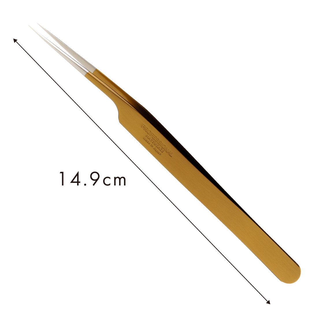 【黄金】ツイーザー(type-a) / 日本製カラーコーティング〈全長14.9cm〉2