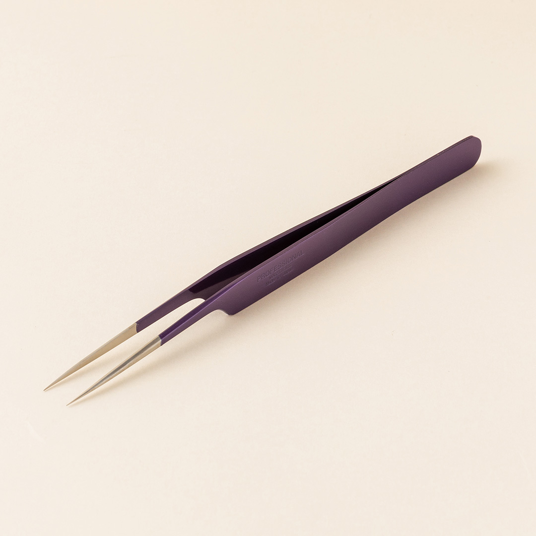 【江戸紫】ツイーザー(type-a) / 日本製カラーコーティング〈全長14.9cm〉