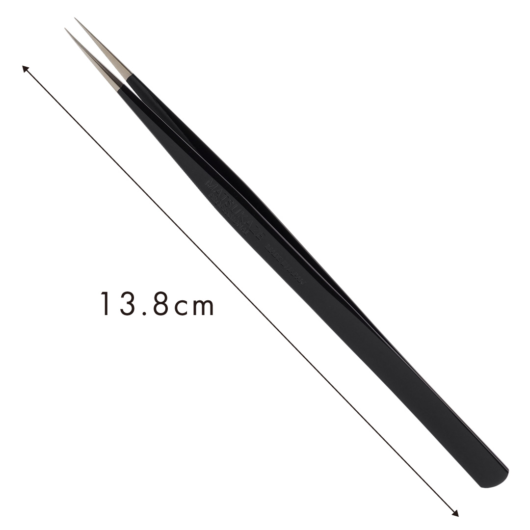 【漆黒】ツイーザー(type-n.slim) / 日本製カラーコーティング〈全長13.8cm〉2