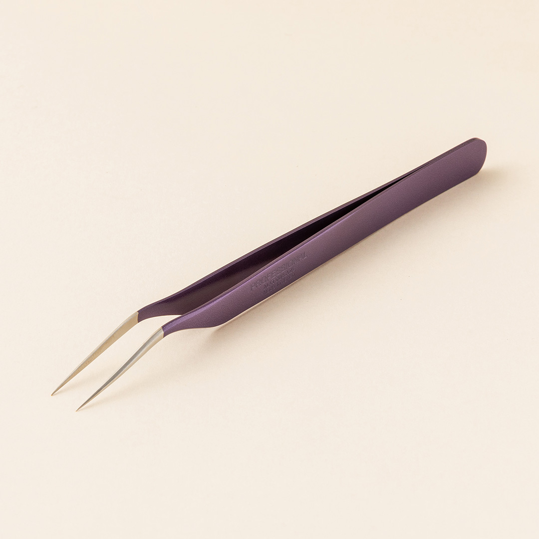 【江戸紫】ツイーザー(type-s) / 日本製カラーコーティング〈全長12.5cm〉