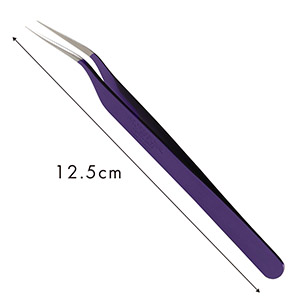 【江戸紫】ツイーザー(type-s) / 日本製カラーコーティング〈全長12.5cm〉2