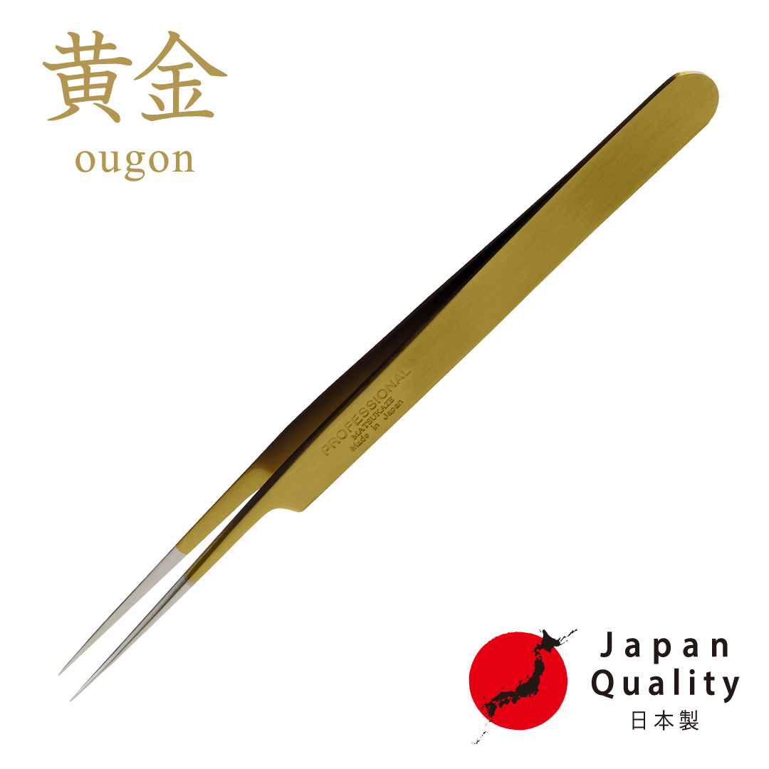 【黄金】ツイーザー(type-a) / 日本製カラーコーティング〈全長12.5cm〉1