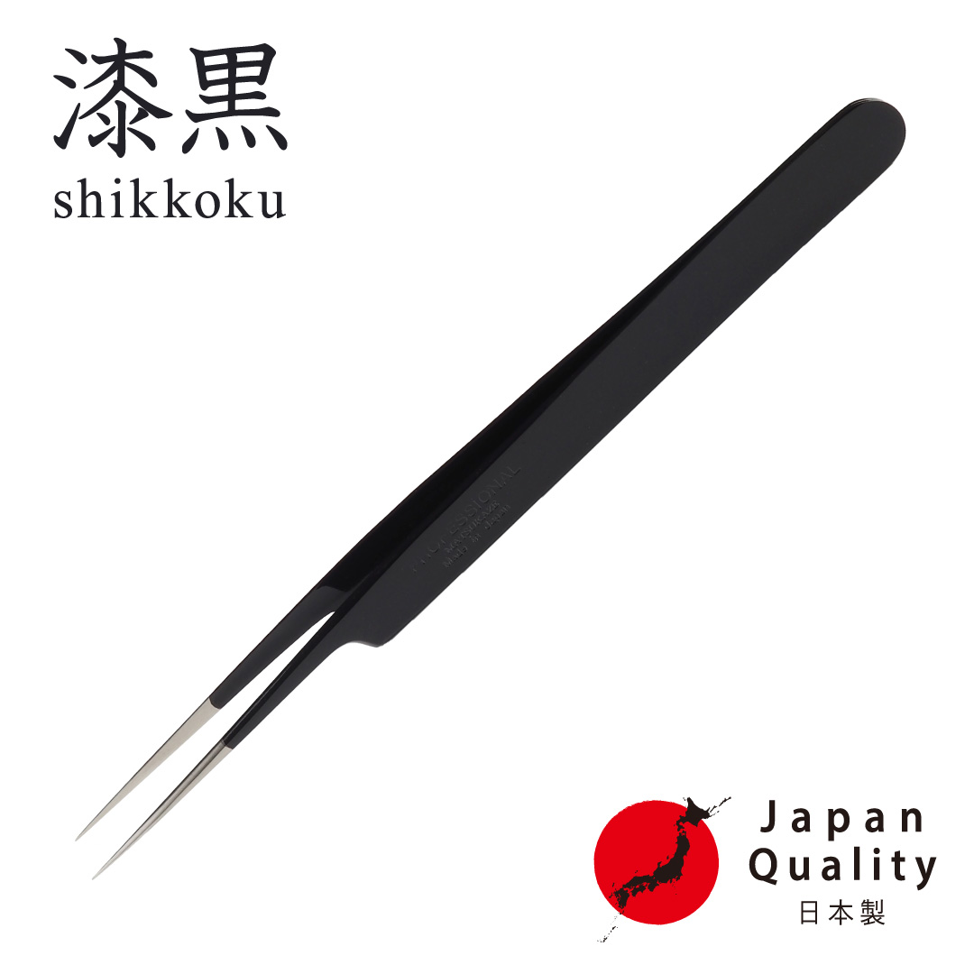 【漆黒】ツイーザー(type-a) / 日本製カラーコーティング〈全長12.5cm〉1