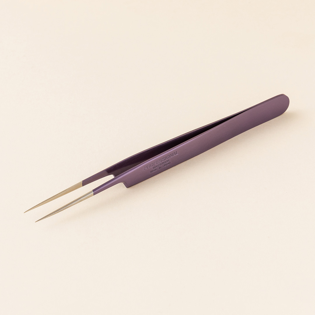 【江戸紫】ツイーザー(type-a) / 日本製カラーコーティング〈全長12.5cm〉