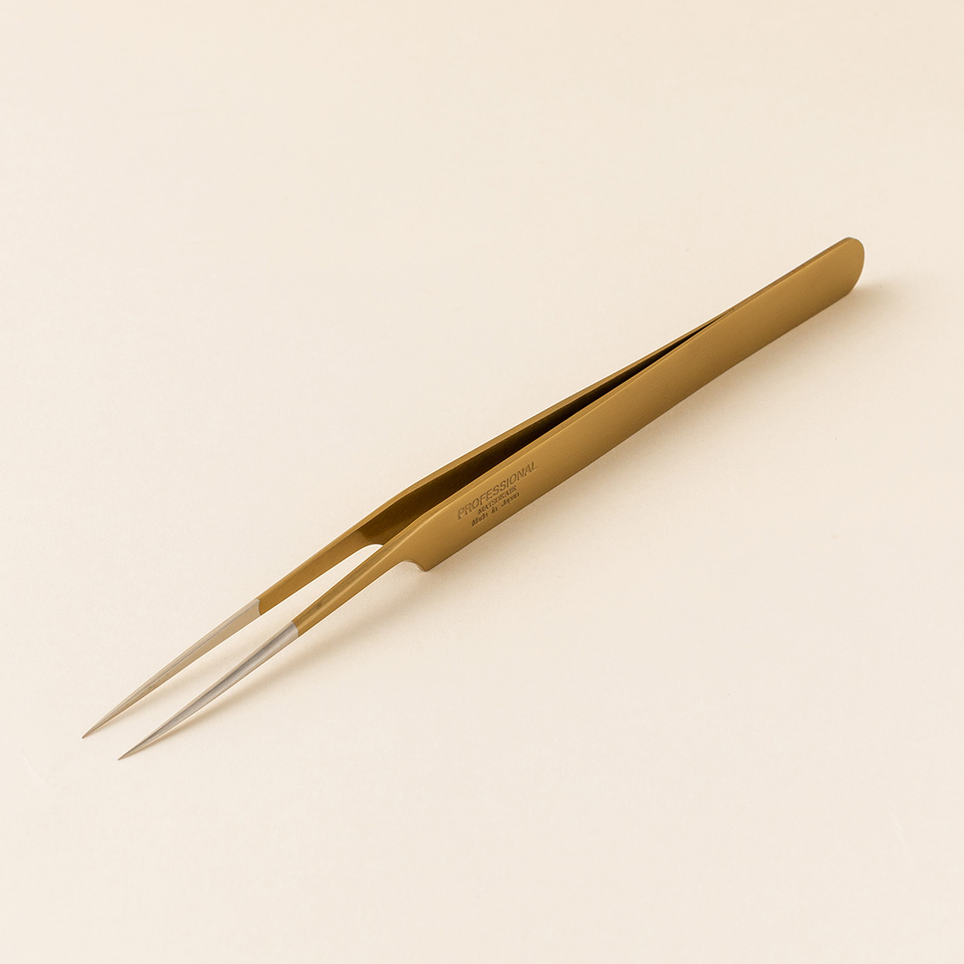 【黄金】ツイーザー(type-a) / 日本製カラーコーティング〈全長15.9cm〉