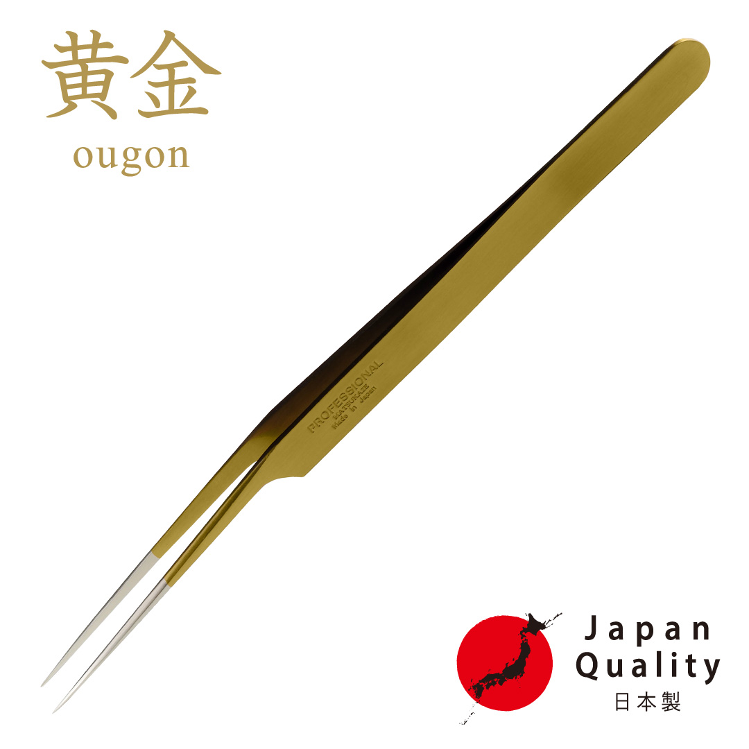 【黄金】ツイーザー(type-a) / 日本製カラーコーティング〈全長15.9cm〉1
