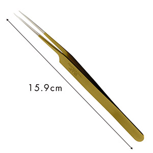 【黄金】ツイーザー(type-a) / 日本製カラーコーティング〈全長15.9cm〉2