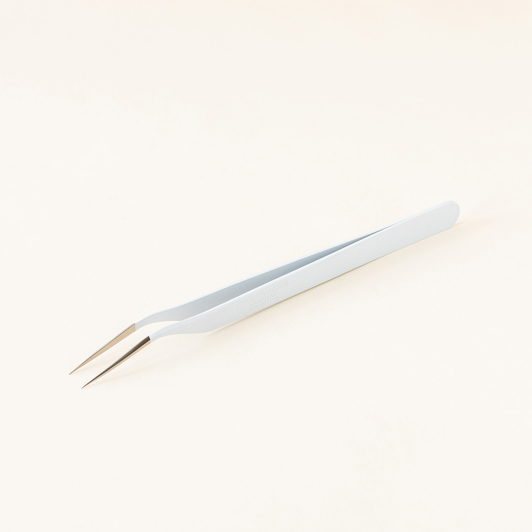 【白】ツイーザー(type-s) / 日本製カラーコーティング〈全長12.5cm〉