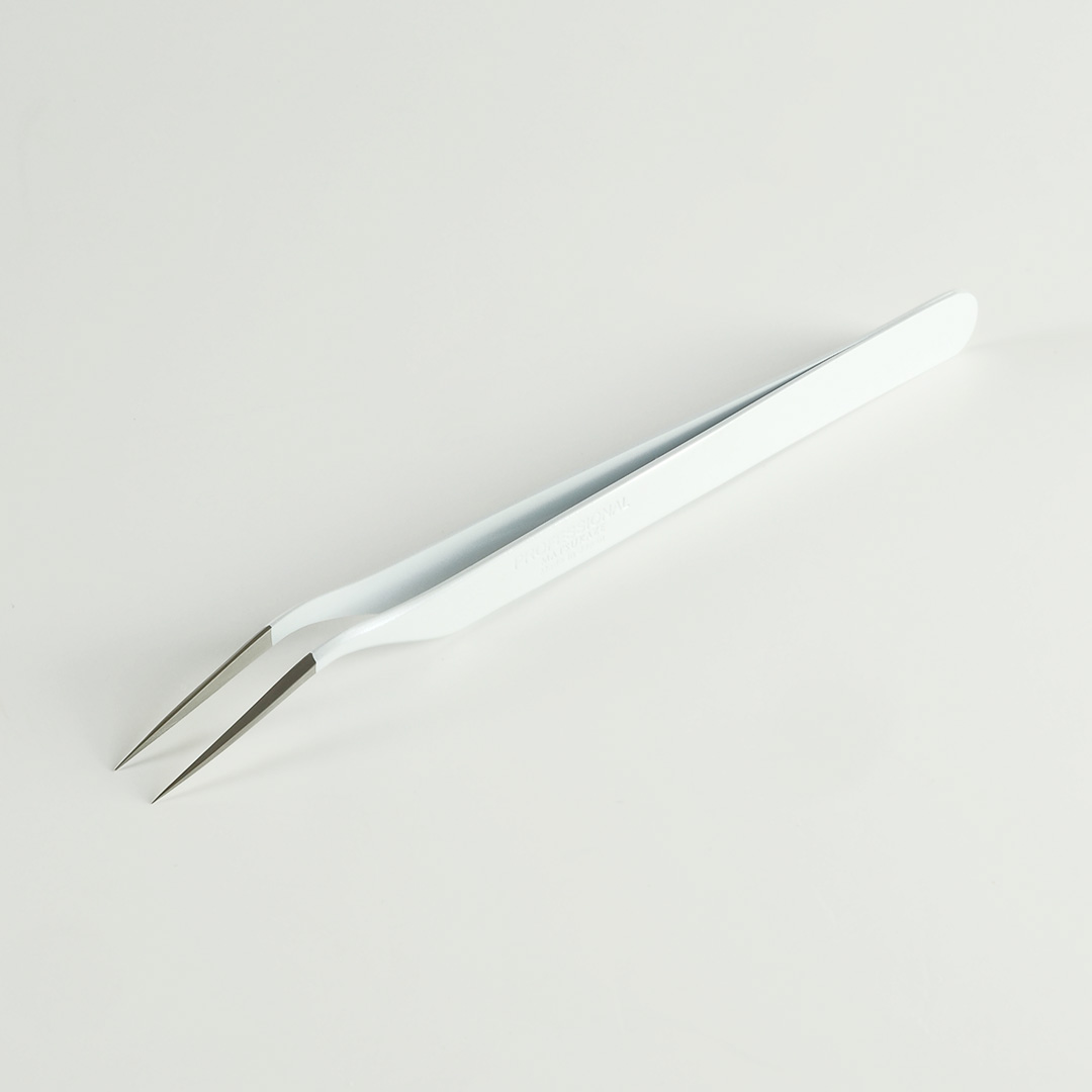 【白】ツイーザー(type-s) / 日本製カラーコーティング〈全長12.5cm〉1