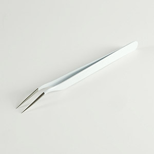 【白】ツイーザー(type-s) / 日本製カラーコーティング〈全長12.5cm〉1