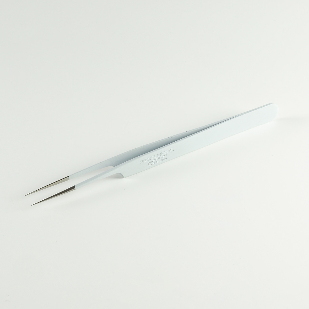 【白】ツイーザー(type-a) / 日本製カラーコーティング〈全長12.5cm〉1