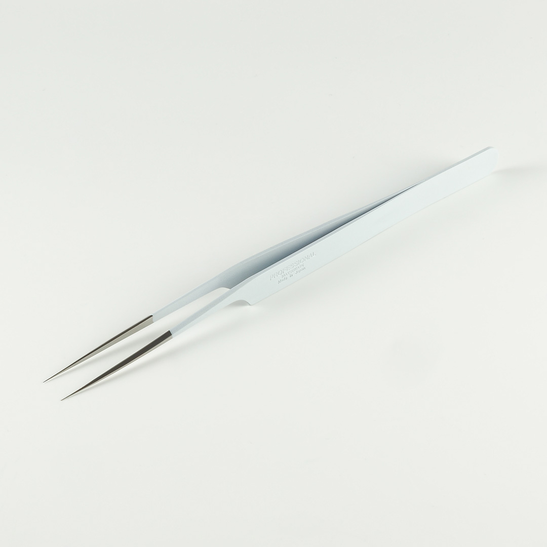 【白】ツイーザー(type-a) / 日本製カラーコーティング〈全長15.9cm〉1