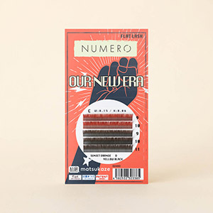 NUMEROフラットラッシュマットカラー/サンセットオレンジ&イエローブラック2色MIX