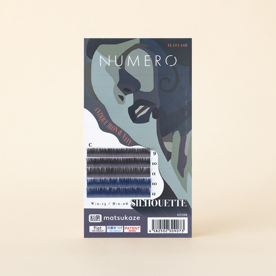 NUMEROフラットラッシュマットカラー/アンティークアイアン&ネイビー2色MIX