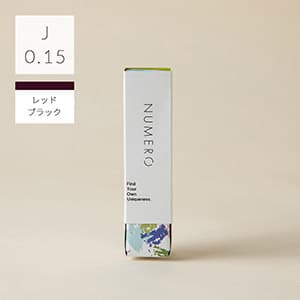 1列シート◆NUMEROフラットラッシュ カラー/レッドブラック Jカール 太さ0.15mm