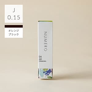 1列シート◆NUMEROフラットラッシュ カラー/オレンジブラック Jカール 太さ0.15mm