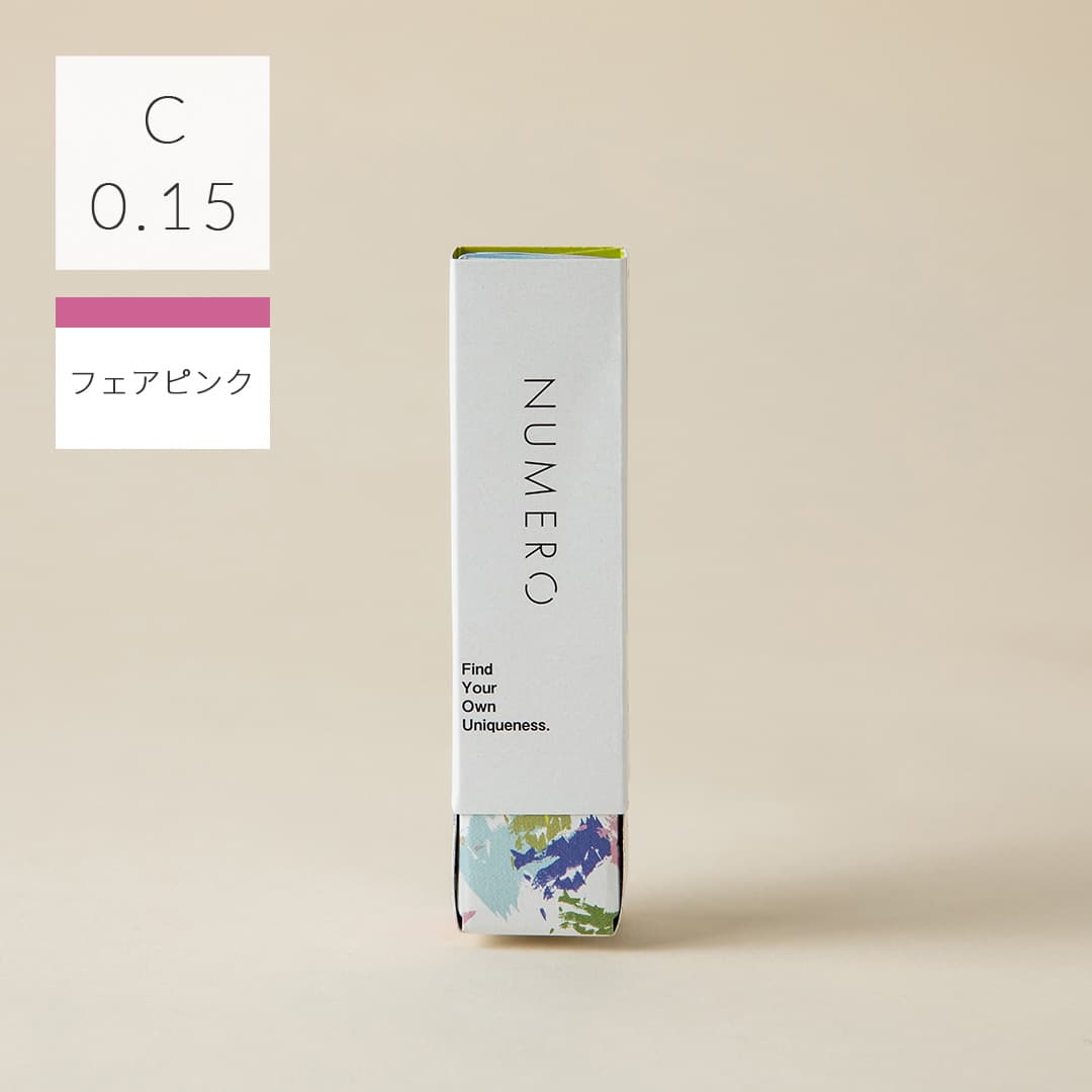 1列シート◆NUMEROフラットラッシュ カラー/フェアピンク Cカール 太さ0.15mm 7mm