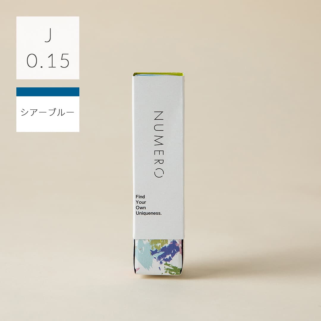 1列シート◆NUMEROフラットラッシュ カラー/シアーブルー Jカール 太さ0.15mm 7mm