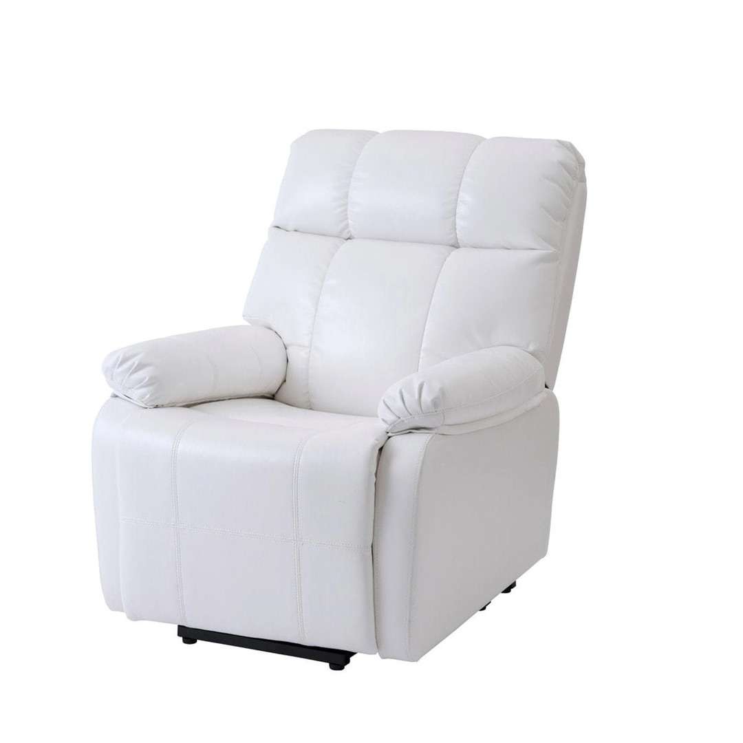 昇降機能付き】電動ラウンジチェア SHIFFON LUXE(ホワイト)｜まつげ