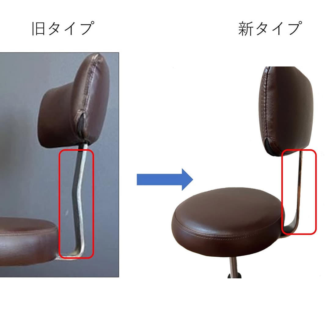 背もたれ付DXスツール お掃除キャスター仕様(ホワイト)1