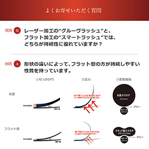 グルーヴラッシュ先細抗菌ボリューム【超精密レーザー加工機能性人工毛】Jカール 太さ0.06mm 8mm11