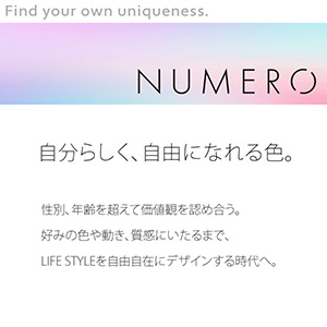 NUMEROフラットラッシュスーパーマット/マリンブルー&カシスローズ2色MIX4