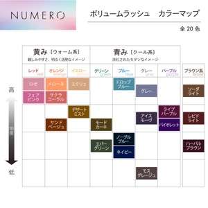 NUMEROカラーボリュームラッシュ/レピドライト 長さMIXシート Jカール6