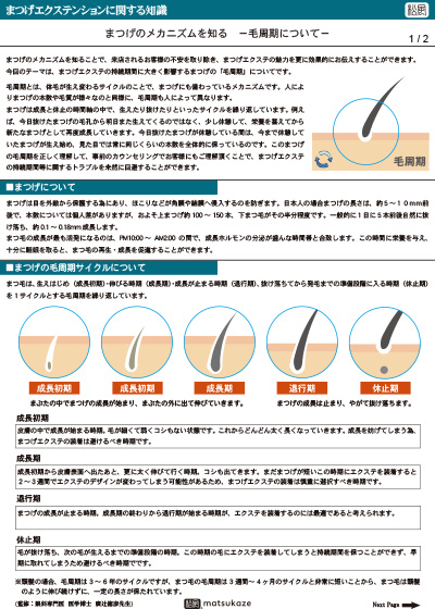 まつげのメカニズムを知る－毛周期－