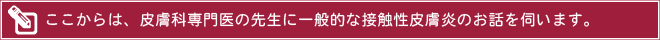 ここからは皮膚科専門医の先生に一般的な接触性皮膚炎の話を伺います。