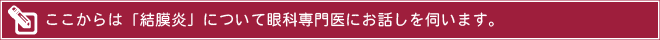 ここからは「結膜炎」について